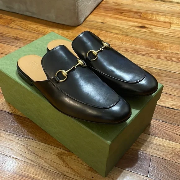 Gucci | Shoes | Mens Gucci Horsebit Leather Backless Loafer  display picture 3